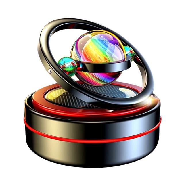 Автомобильный освежитель воздуха Planet Solar, автомобильные духи, автомобильная ароматерапия, алюминиевый сплав, двойное кольцо, подвеска, вращающийся орнамент