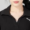 Puma Однотонное Повседневное Свободное Минималистичное Вязаное Платье-Поло с Коротким Рукавом Женское Черное