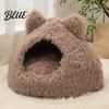 Year Round Pet Comfort Bed Plush Cat Cave Bed, Warm Enclosed Hideaway, Fluffy Cozy Sack Tent Burrow for Indoor Cats Small Dogs Portable Living Rooms
