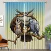 Мультяшная сова, современные шторы для гостиной, 2 шт., затемняющие шторы, домашние шторы для камеры, тюль для спальни