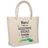 Sac De Plage - PLANETEE - Isotherme Assistante Sociale Inoubliable - Coton - Grande Contenance - Imprimé En France