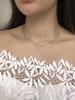 Серебряное колье с фианитами, вес изделия 2,99 гр (2133551)