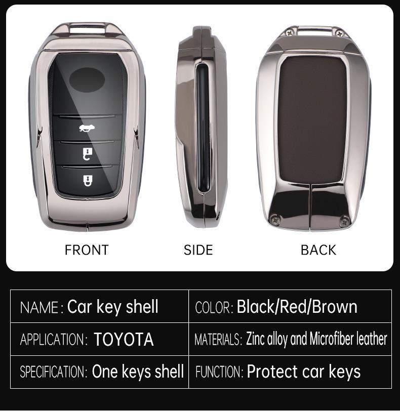 Toyota Key Cover for Camry, Corolla, Levin, Avalon, RAV4, Wildlander, Cupra, and Prado