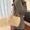 Autumn and Winter New Furry Bag Fur Crossbody Shoulder Strap Plush Bag Versatile Large Capacity Handbag for Women