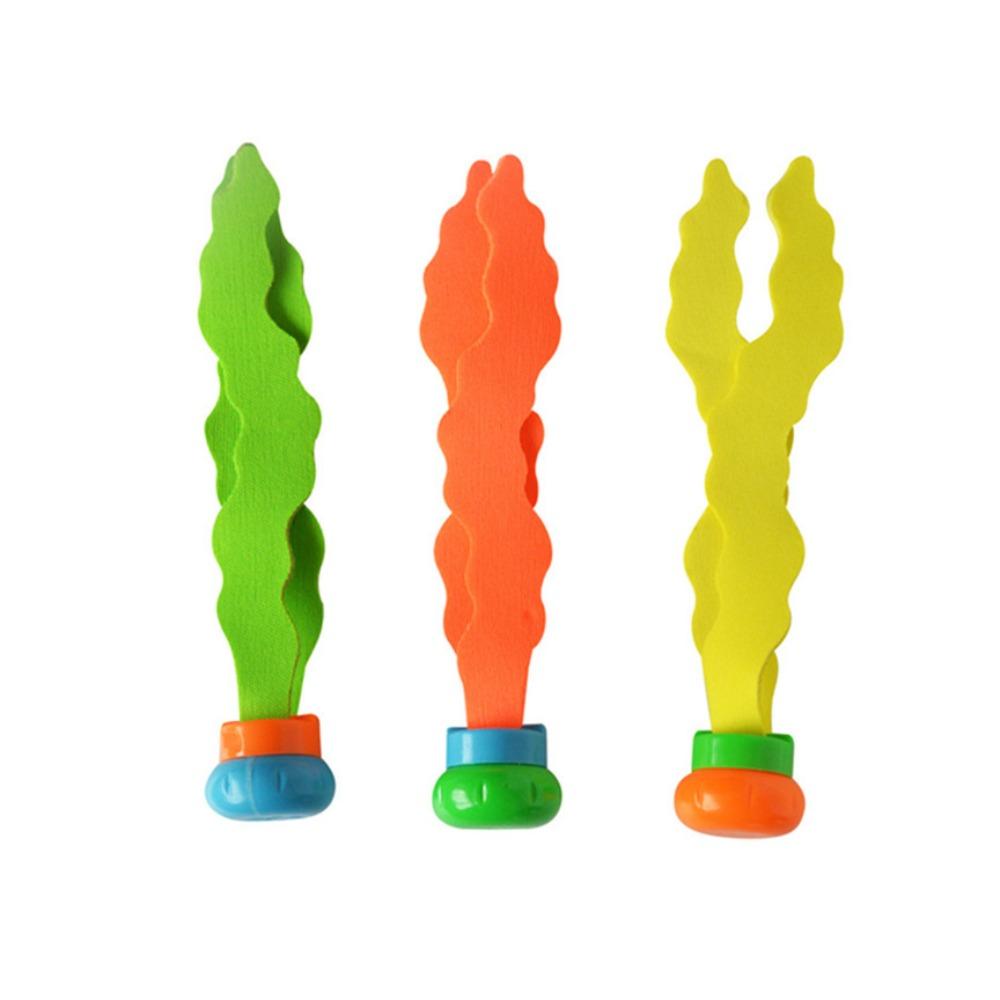 3PCS Bright Colors Diving Seaweed Toys Underwater Training Toys For Boys Girls