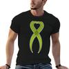 Lime Green Color NonHodgkins Lymphoma Ribbon TShirt Streetwear Print Tee Shirt