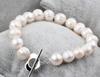 9-10MM White Baroque Freshwater Cultured Pearl Bracelet