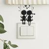 Valentine's Day Swing Couple Home Switch Decoration and Beautification Wall Stickers