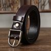 Belt Women's Genuine Cattlehide Leather Surface Simple Fashion Retro All-Match Trendy Pin Buckle Belt Women's