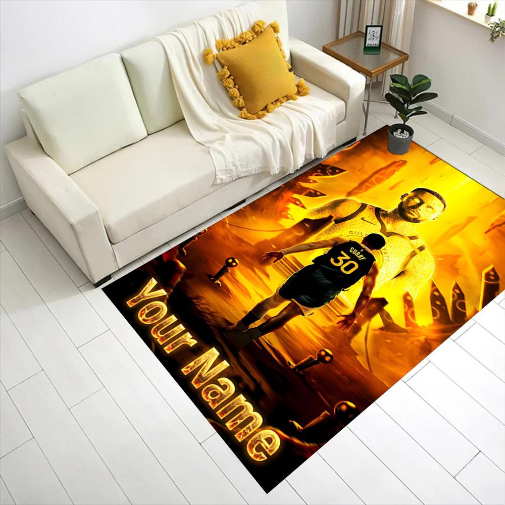 Golden State Curry12 Personalized Name Carpet Perfect for Foyer Kitchen Entryway Game Room Anti-slip Rug Office home decor Best for Christmas