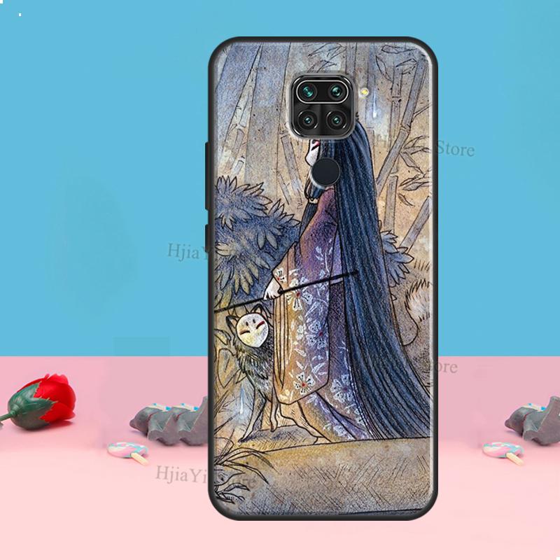 Kitsune Fox Art для Xiaomi Redmi Note 11 10 9 8 Pro 11S 10S чехол для телефона Redmi 10 9 9A 9C 9T чехол