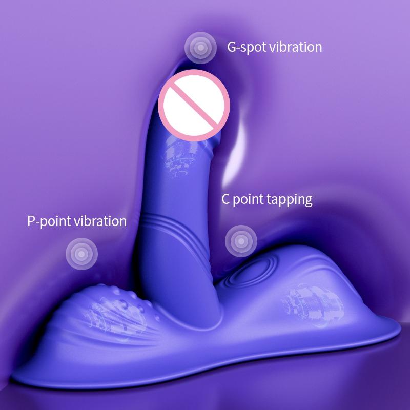Couple Vibrator adult sex toys G-spot Massager with Triple-Point Vibration Tapping Base 9 Modes and Rechargeable Design