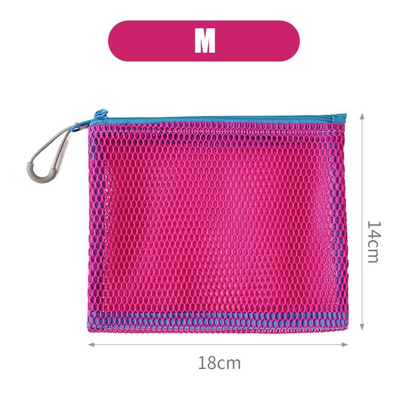 Цветная сетчатая сумка для хранения с двойной молнией, двухслойный портативный кошелек для монет, квадратный сетчатый кошелек для монет, дорожный органайзер, сумка для переноски