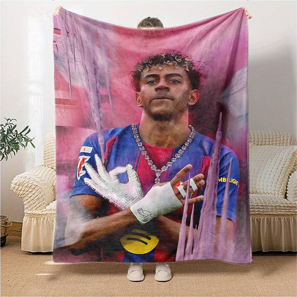 Barcelona Football Fan printed flannel breathable and warm blanket, a stylish home gift, suitable for home, office and bedspread use. 0710a21