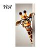 Decorative Garbage Bin Stickers Cartoon Animal Trash Can Sticker, Colorful Self-Adhesive PVC Decal, Waterproof Cute Playful Cover Cat Dog Sticker for
