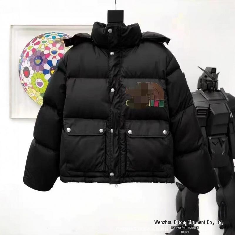 Унисекс Зимняя Пуховая Куртка Cross2025 - Высокая Версия с Капюшоном, Универсальная, Плотная и Теплая