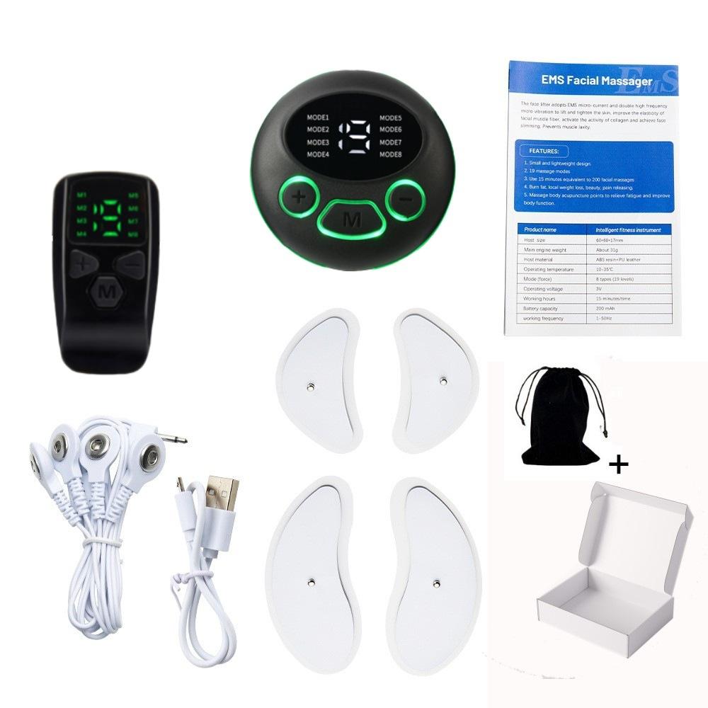 Новый трансграничный массажер для лица EMS, импульсный низкочастотный косметический инструмент в форме полумесяца, V-образный стимулятор мышц лица, подтягивающий лицо