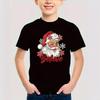 Summer Round Neck 3D Christmas Themed Printed Top Fashionable Casual Short Sleeved Children's Boy T-shirts