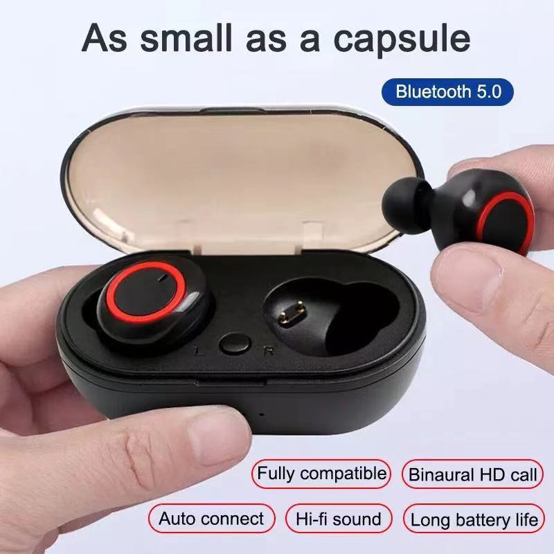 Admisitr Беспроводные наушники Bluetooth TWS2 5.0 Сенсорные вкладыши Bluetooth-наушники