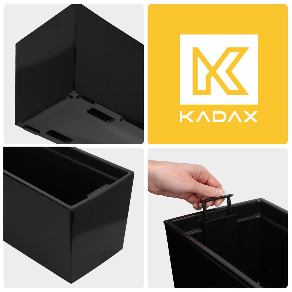 KADAX Горшок Балконный Ящик Держатели 19x56см Черный