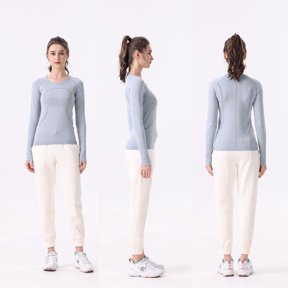 Женская футболка 2.0 для йоги с длинным рукавом, быстросохнущая - Высокоэластичная, облегающего кроя для бега и пилатеса.