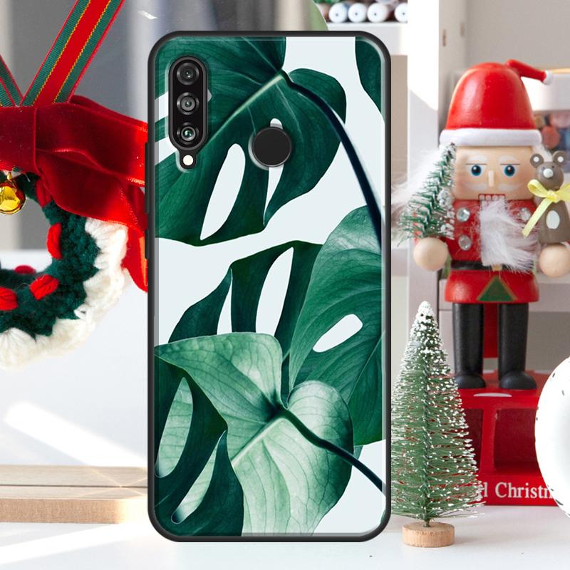 Leaves Monstera Green For Huawei Nova 12i 11i 8i 12s Y73 Y72 Y61 Y91 Y90 Y70 Y60 9 10 SE P60 Pro P30 P40 Lite Case