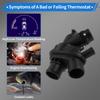 X Autohaux No.LR107288 Thermostat Housing Assembly with Sensor for Land Rover LR4 Discovery