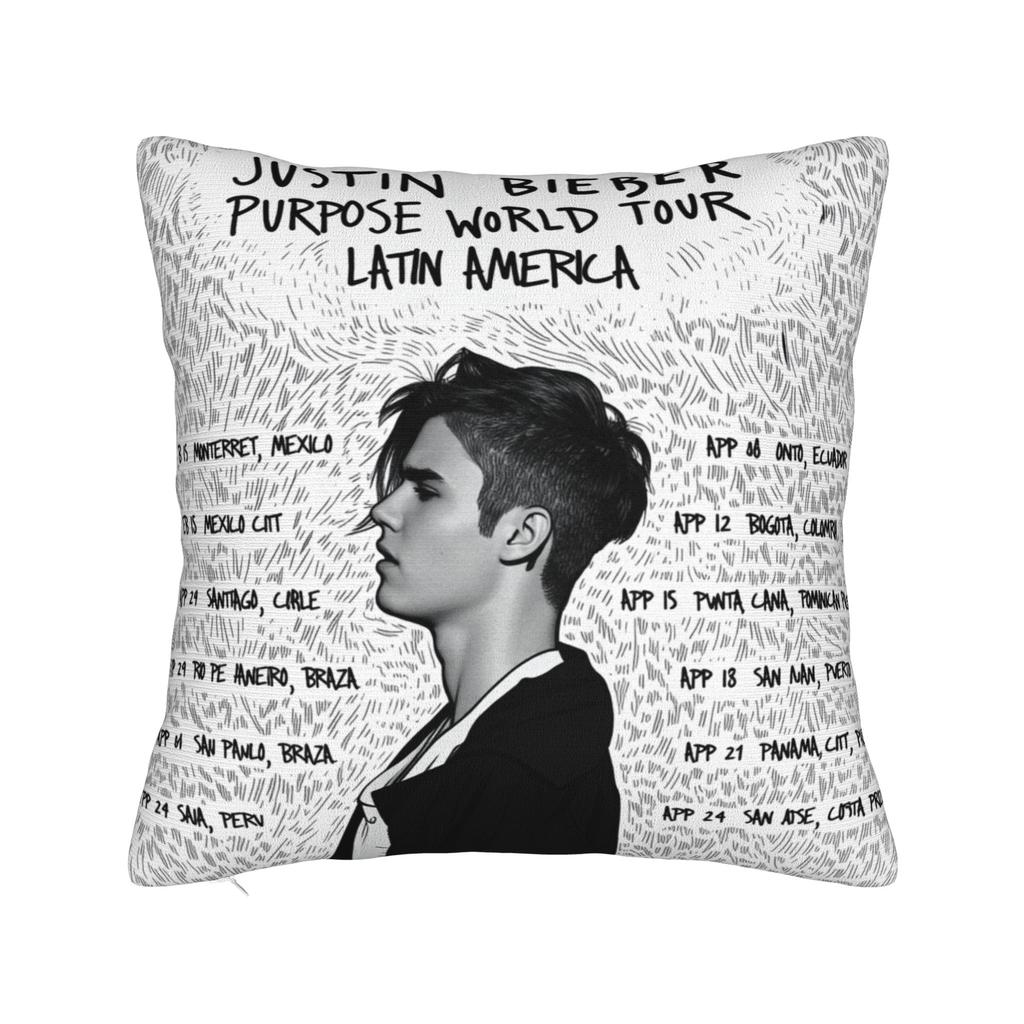 Justins Biebers Pillow Cover Print Cushion Cover Morden Pillow Case For Couch Sofa Bedroom