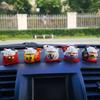 5 шт./набор керамических украшений для автомобиля Lucky Cat, маленькие милые мини-украшения для салона автомобиля в виде кошки, настольные фигурки, домашний декор, поделки