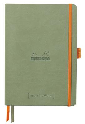 Rhodia Rhodiarama Goal 240 Точечный Итальянская Селадоновая Кожа CF117805 Блокнот, A5, Страницы, Клетка, Обложка,