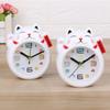 White Lucky Cat Alarm Clock Creative Table Clock Kids Alarm Clock  Kids Bedroom