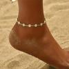 2pcs Exquisite And Stylish Flower Beads Anklets Perfect As A Gift For Birthdays Or Any Special Occasion