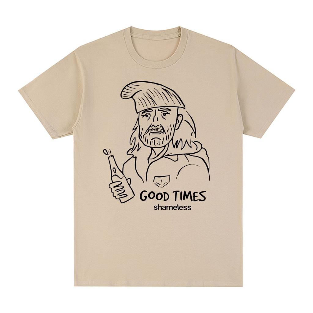 Хорошие времена Фрэнка Галлахера Винтажная футболка Бесстыдник Хлопок Мужская футболка Новая Футболка Женские Топы