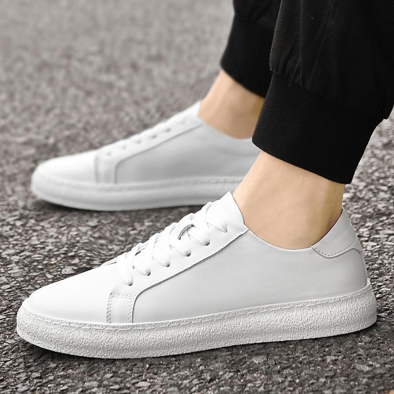 Genuine Leather Lace-Up School Footwear Fashion Men Casual Shoes All-match Business Walking Shoes Men Classic Skate Shoes Men