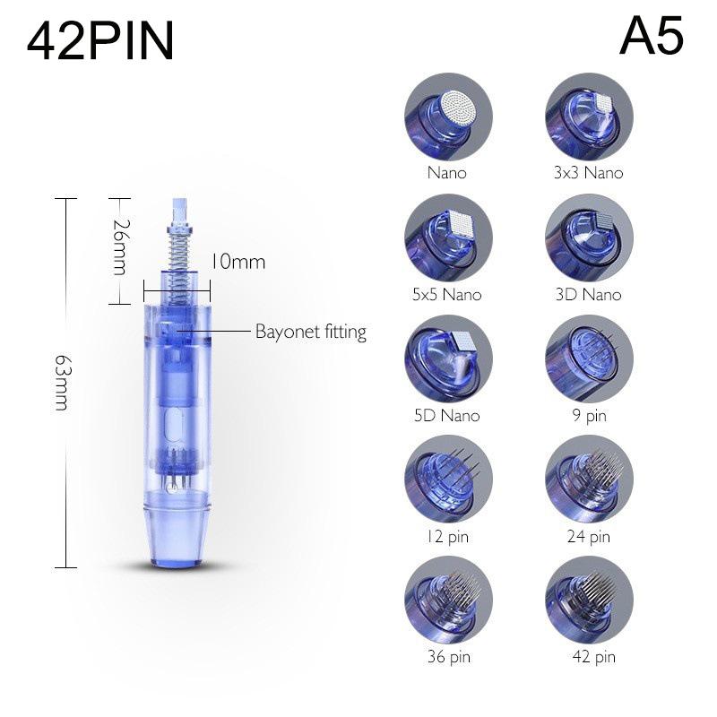 Нано 9 12 24 36 42 Штырька Dr Pen N2 M5 M7 E30 Дерма Пен Игла Картриджи Машина для Микронидлинга Штыковой Замок Сменный Штамп