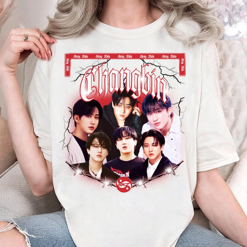 Ретро футболка Stray Kids Changbin 2026 Kpop, Футболка с альбомом Stray Kids Karma, Футболка Stray Kids Ceremony, Stray Kids Dominate SKZOO World Tour
