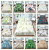 Family Bedding Single Double Bed Full Size Plant Printing Series Bedding Leaf Pattern Pillowcase and Quilt Cover Washable Home Decoration