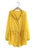 Plus Size Women's Clothing Long Sleeve Jacket Hooded Drawstring Waist Zipper Thin Cardigan Large Size Sun Protection Clothing