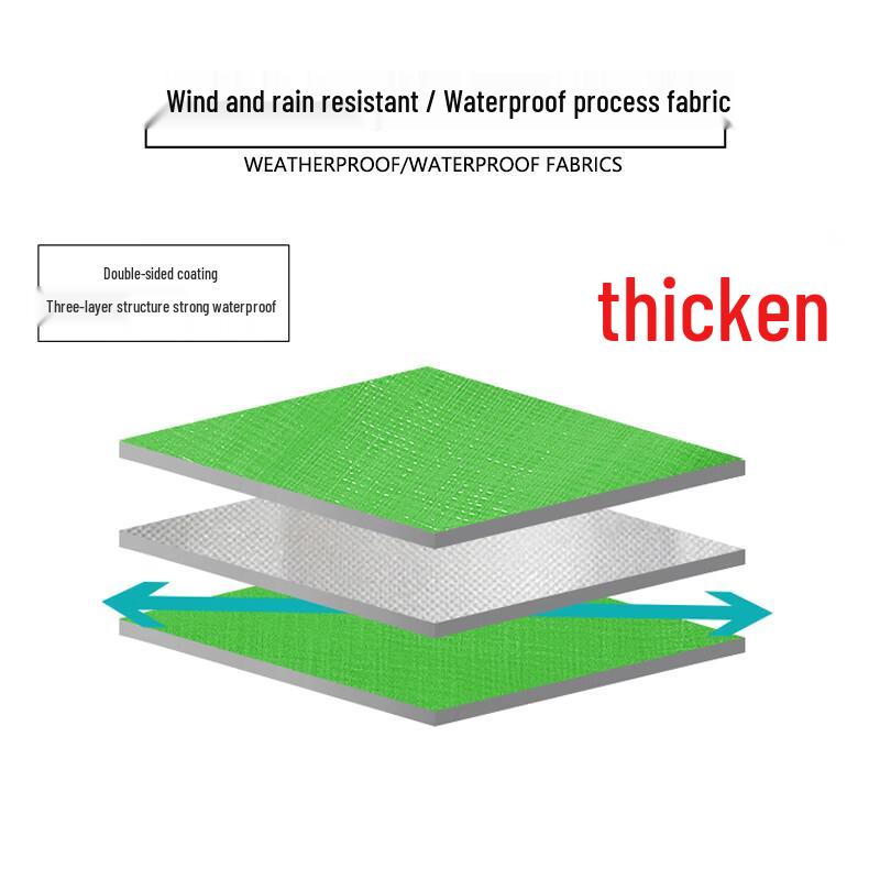 Heavy-Duty PE Double Green Waterproof Tarpaulin