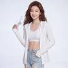 Summer ice silk sunscreen clothing UPF10 + women's jacket breathable loose sunscreen clothing UV protection, breathable and quick drying