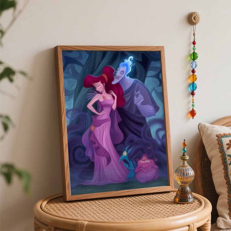 Disney Hercules Hades Megara oil painting kit digital painting art handmade diy home room decorations