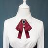 Adjustable Collar Flower Polyester College Ribbon Bowtie New Necktie  Women