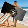 Large Beach Towel with Udinese Calcio Badge, Quick Dry Microfiber, Soft Absorbent, for Beach Pool Soccer Fan Gift