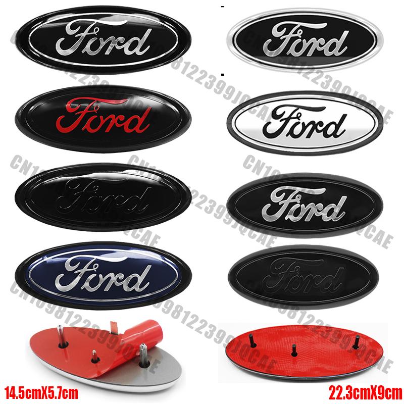 DRZG2 22.3cm 14.5cm Car Styling Logo Front Grille Emblem Rear Trunk Badge Accessories For Ford Mondeo MK2 MK4 F150 F250 F250 GT GT500