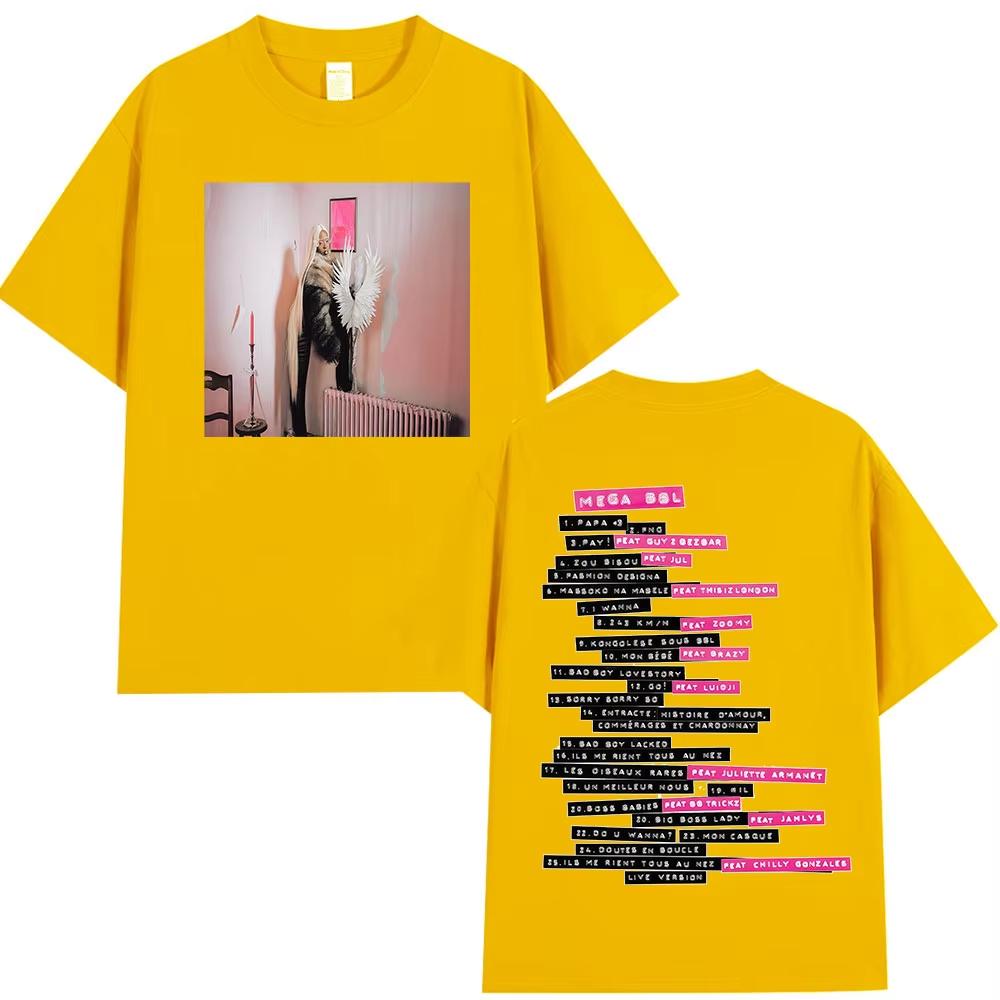 Rapper Theodora Mega Bbl album graphics 100Cotton music Tshirt Men 2026 New Summer Hip hop unisex Short sleeve shirt fan gifts