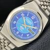 ЯПОНИЯ ОРИГИНАЛЬНЫЕ ВИНТАЖНЫЕ ЧАСЫ CITIZEN АВТОМАТИЧЕСКИЕ 8200 МУЖСКИЕ С СИНИМ ЦИФЕРБЛАТОМ a500237-2 R151b-a500237