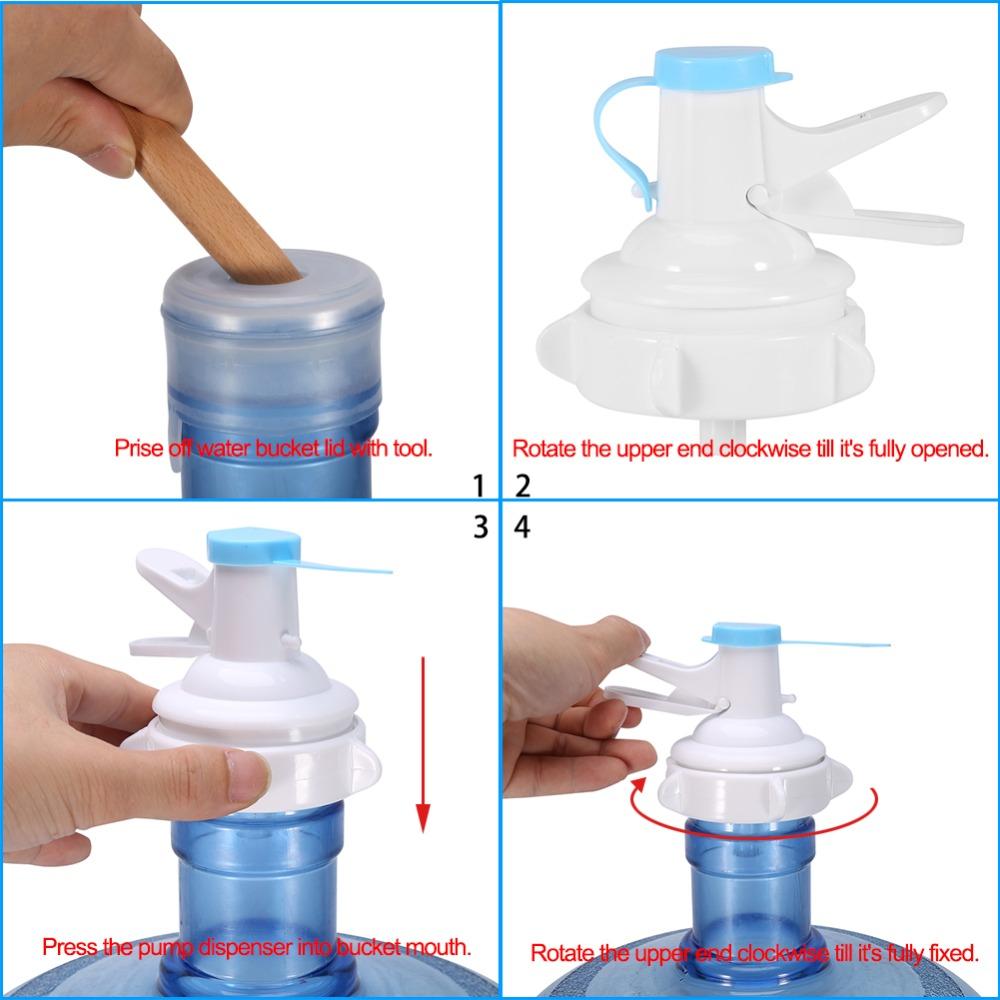 2pcs Manual Operated Water Dispenser Valve Reusable Drinking Water Pump Water Dispenser