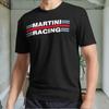 Новая мужская черная футболка Martini Racing Active Logo Смешной размер от S до 5XL