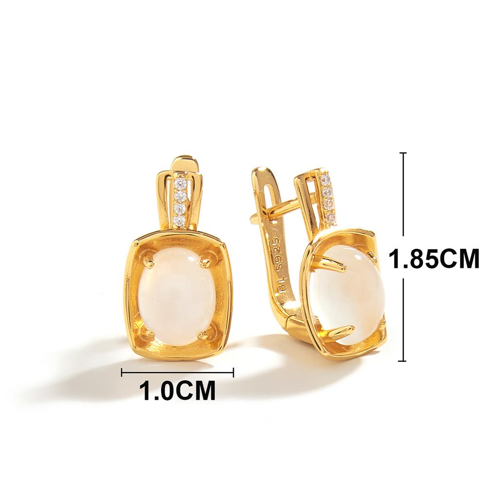 Комплект украшений из натурального белого лунного камня, овальные серьги 7*9 мм, кольцо, настоящий драгоценный камень, серебро 925 пробы, изысканные ювелирные изделия для женщин