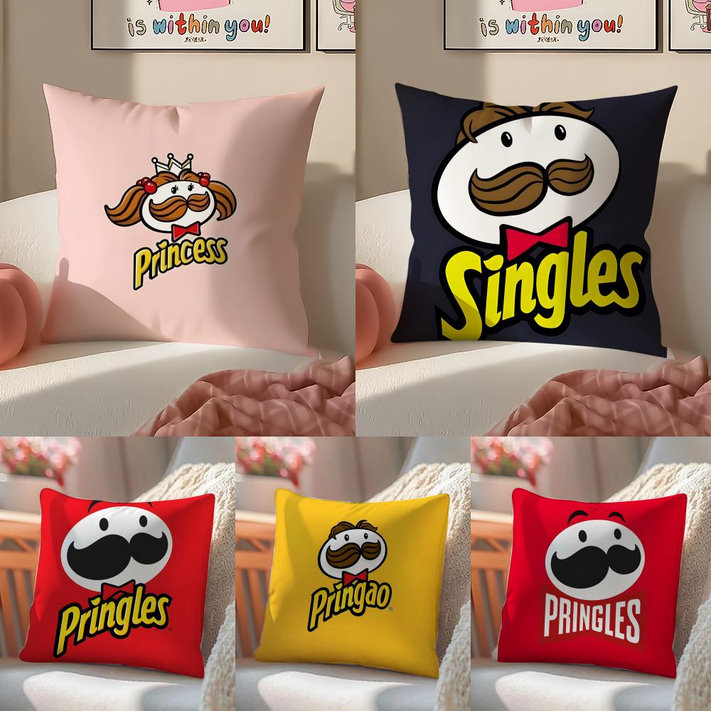Casual daily style Fashion PPringles Cushion Cover Linen Pillowcase Cover Soft Decor for Sofa Home Room